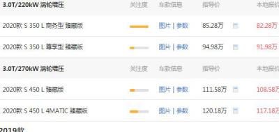 新款奔驰s350多少钱 新款奔驰s350最低需要91.97万元（优惠3万）